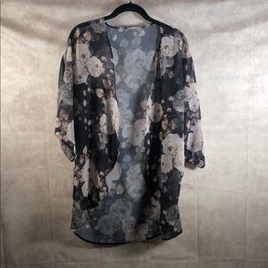Floral Sheer Kimono Cardigan
